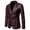 Wine, variant on XFLWAM Mens Leather Blazer Coat Jacket Classic faux Leather Casual Blazer Jacket for Men Wine M