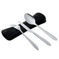 thumbnail image 2 of Reusable Flatware Sets Knife, Fork, Spoon, Chopsticks, 3Pcs Portable Travel Stainless Steel Tableware Dinnerware with Carrying Case, 2 of 6