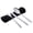 Black, variant on Partheme 3 Pack Camping Silverware Set, Knife Fork Spoon Stainless Steel with Carrying Case Rustproof Tableware Flatware for Traveling Picnic Working Hiking, Black