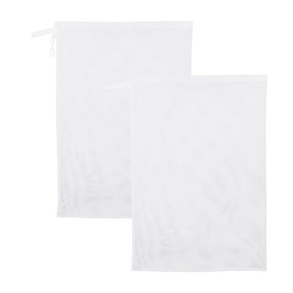 Moins de 5 Sacs à Linge en Filet pour Textile de Maison Grand Sac à Linge avec Cordon Panier à Linge Doublé Lavable en Machine Voyage Sports Auberge Sac à Linge (2 Pcs)