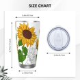 thumbnail image 4 of KLL Plump Sunflower And Sketch Print 40oz Stainless Steel Insulated Car Cup with Spillproof Lid - Keep Your Drink Hot or Cold on the Go-Without Straw, 4 of 8