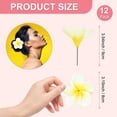 thumbnail image 2 of Uxcell 12-Pack Artificial Plumeria Flowers, Fake Silk Heads Flower Plumeria Bulk Petal for DIY Crafts/Dress/Wedding/Party Decoration [White Yellow, 3.54"/ 9cm], 2 of 6