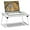 White, variant on Foldable Lap Desk Laptop Stand Bed Desk Table Tray, Breakfast Serving Tray, Portable & Lightweight Mini Table, Lap Tablet Desk for Sofa Couch Floor - White