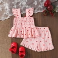 thumbnail image 6 of TOWED22 Baby Girls Summer Outfits 2pcs Set Sleeveless Tank Top and Casual Shorts Sets Clothing Solid Color Cotton Clothes for Toddler(Pink,2-4 Y), 6 of 7