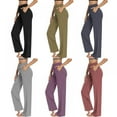 thumbnail image 3 of Clearance! Women's Yoga Sweatpants Wide Leg Lounge Pajamas Pants Comfy Drawstring Workout Joggers Pants S-XXL, 3 of 11