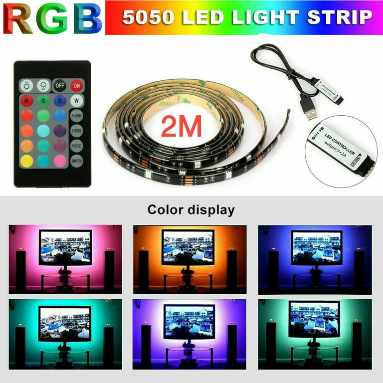 DC5V 5050USB RGB TV Background LED Light Strip Kit Flexible Tube SMD  Decorative