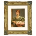 thumbnail image 3 of Simon's Shop Picture Frames 8x10 Gold Photo Frame with Floral Relief, Wall and Tabletop Frames for Home Wedding, 3 of 6