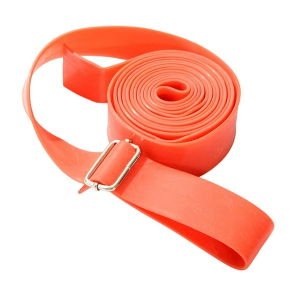 DYNWAVECA Sangle Bande d'Entraînement Équipement Auxiliaire avec Boucle Sangle d'Étirement Bande de Résistance pour Entraînement Musculaire Mise en Forme Gym à Domicile Orange