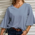 thumbnail image 2 of Birdeem Blouses à Manches Courtes Col en V Mode Décontractée pour Femmes, 2 of 9