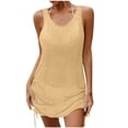 thumbnail image 1 of Womens Pullover Tops Spring Fall Clothes 2025 Long Sleeve Shirts Trendy Crew Neck Loose Festival Tops Woman Solid Color Sleeveless V-Neck Drawstring Beach Dress Plus Size Tops For Women Summer, 1 of 8
