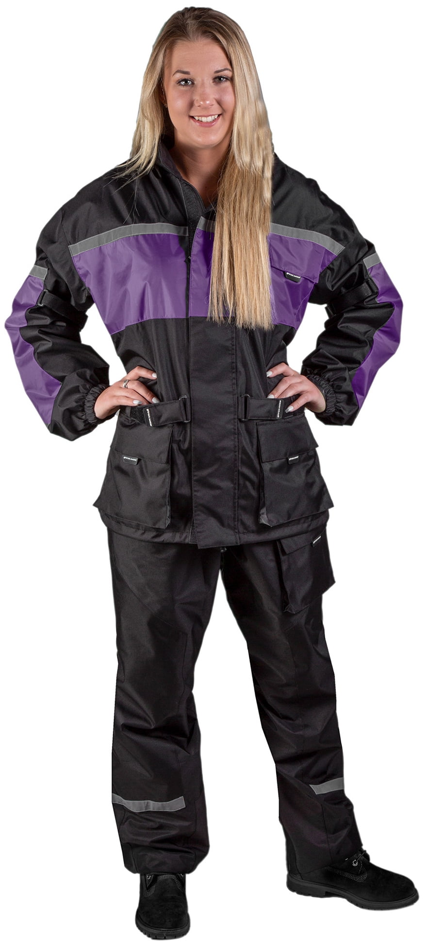 Fulmer 452 Legacy Womens Rain Suit Black/Purple