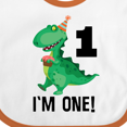 thumbnail image 4 of Inktastic 1st Birthday Dinosaur 1 Year Old Boy Boys Baby Bib, 4 of 4