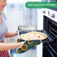 thumbnail image 2 of Yayeee Pot Holders Kitchen Heat Resistant with Pockets 7"x9.8" Cotton Oven Cooking Hot Pads, Blue Art Sunflowers, 2 of 7
