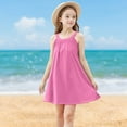 thumbnail image 2 of FamilyThread Girls Toddler Dress Girls Summer Dresses Cotton Sleeveless Halter Tie Back Kid Ruffle Sundress Casual Party For 4-14Y, 2 of 9
