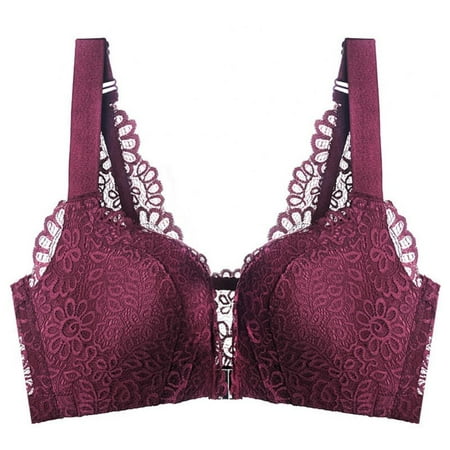 

Xmarks Bras for Plus Size Women Push up - Adjustable Shoulder Straps Breathable Comfortable Soft Floral Lace Bras