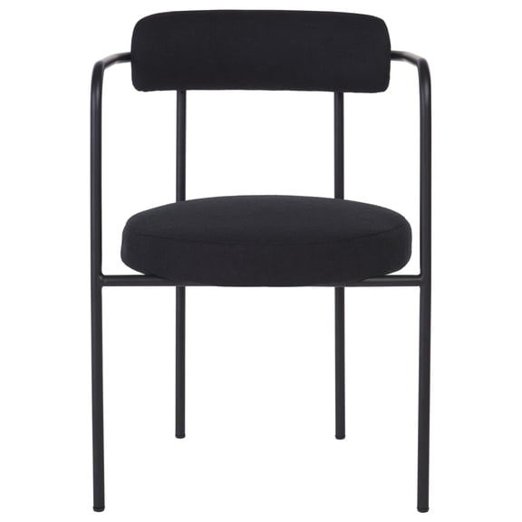 Safavieh Andrean Wood Dining Arm Chair in Black