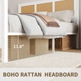 thumbnail image 3 of 4 EVER WINNER Full Size Bed Frame,Rattan Headboard and Footboard, Rattan Bed Frame for Bedroom, No Box Spring Needed, White, 3 of 6