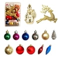 thumbnail image 2 of LOWLHOME Christmas Ornament Set Assorted Hanging Baubles Gift Box Variety Shaped Tree Decorations For Holiday Party, 2 of 7