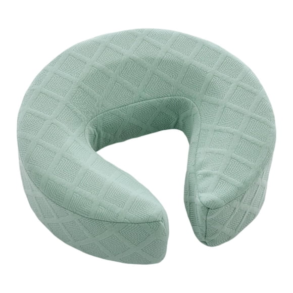 Almohada de cuna facial de espuma viscoelástica, ergonómica, suave, cómoda y transpirable. Verde