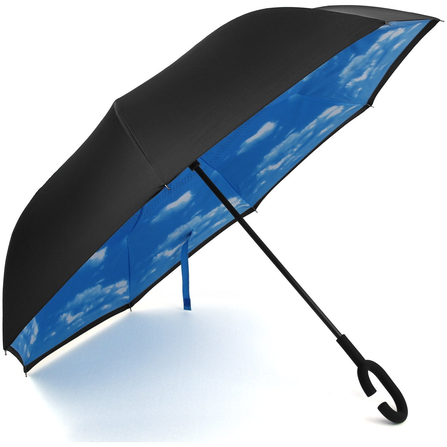 Windproof And Rainproof Double Folding Inverted Umbrella Rainbow Pony Car Reverse Umbrella With C-Shaped Handle UV Protection Inverted Folding Umbrellas Windproof And Rainproof Double Folding Inverted Umbrella Rainbow Pony Car Reverse Umbrella With C-Shaped Handle UV Protection Inverted Folding Umbrellas