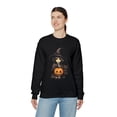 thumbnail image 6 of Teenage Witch with Cat and Pumpkin Unisex Heavy Blend™ Crewneck Sweatshirt, 6 of 7