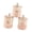 Pink, variant on lanema Set Of 3 Stylish Marble Look Ceramic Jars For Storing Tea Coffee Sugar In Kitchen Or Dining Room