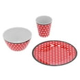 thumbnail image 4 of Verdant Touch Vaisselle à fruits assiette bol tasse kit de vaisselle motif pois rouges accessoire de cuisine ménage, 4 of 14