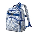 thumbnail image 2 of Spring Summer Floral Print Student Backpack Spacious Adjustable Padded Straps Chest Buckle Water-resistant Durable Bookbag for Elementary School, 2 of 6