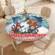 thumbnail image 4 of Frosty el muñeco de nieve-theme Fitted Round Tablecloths Elastic Edged Table Covers Waterproof Table Cloth for Kitchen Holiday Party Tables Decor 150cm, 4 of 6