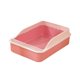 thumbnail image 2 of Inodoro para gatos, fácil de limpiar, duradero, de lados altos, para gatitos, orinal, inodoro abierto rosa M, 2 of 9