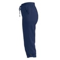 thumbnail image 3 of qelini Linen Cropped Pants for Women Plus size with Pocket Drawstring Elastic Waist Capri Pants Solid Color Workout Pants, 3 of 6