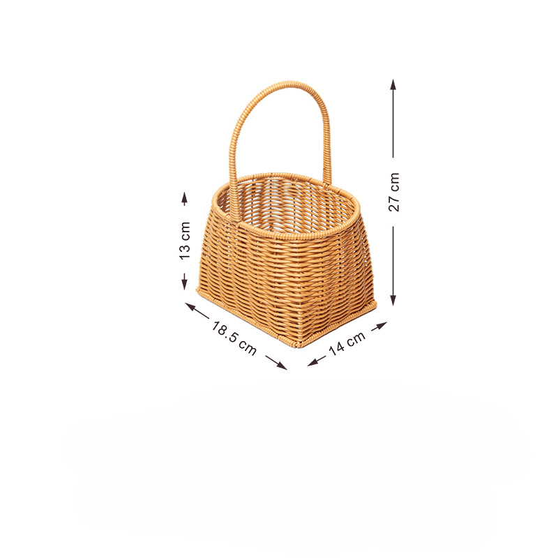 KUNPENG Easter Basket, Woven Picnic Basket, Animal Shaped Pig & Rabbit Rattan Gift Basket, Decorative Nursery Storage for Fruit & Snacks, Photography Props, 10"x7"x11"
