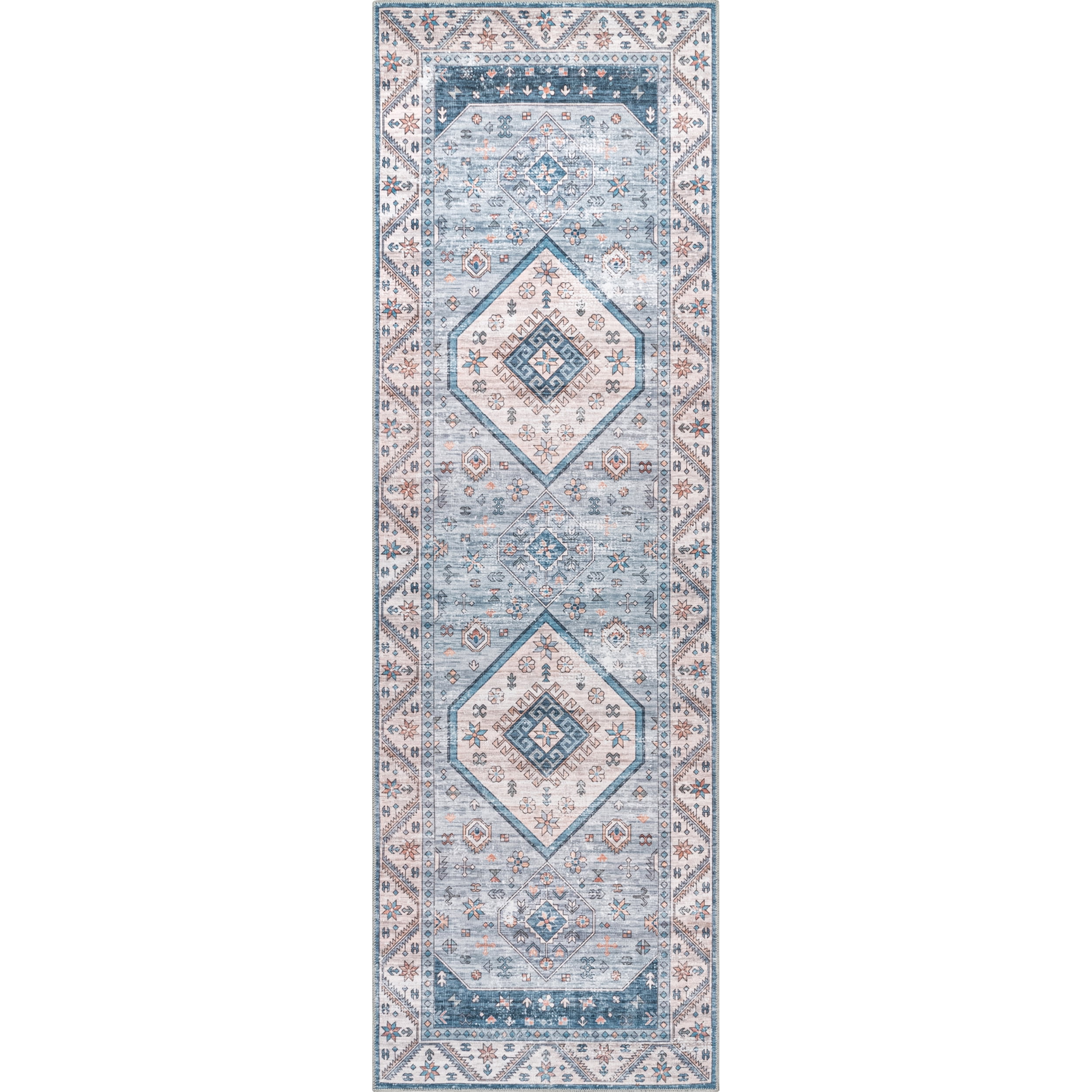 nuLOOM Runner Rug, 2' 6" x 8', Blue