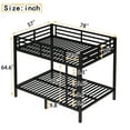 thumbnail image 3 of Generic Full over Full Metal Bunk Bed for Teens & Adults - Space-Saving Design, Noise Reduced, No Box Spring Needed, Heavy-Duty Steel Frame, Black, 3 of 9