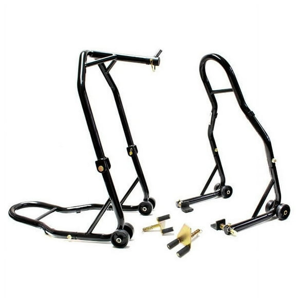 Venom Motorcycle Front Triple Tree & Rear Swingarm Spool Lift Combo Wheel Lift Stands Compatible with Aprilia RSV 1000R (04-08)