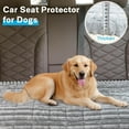 thumbnail image 4 of Topchances Dog Car Seat Cover for Back Seat, Non-Slip Pet Seat Cover for Cars, Trucks & SUVs, Durable Corduroy Car Seat Cover Protector (Light Gray), 4 of 9