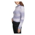 thumbnail image 3 of DKNY Womens Stripe Pullover Sweater, Purple, Small, 3 of 4