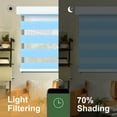 thumbnail image 2 of MING CHEN Motorized Blackout Zebra Blinds Works with Remote Alex, Smart Electric Window Zebra Shades Blinds, Automatic Zebra Blinds for Windows Blackout (Light Blue, 55"Wx72"H), 2 of 6