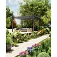 thumbnail image 2 of Kojooin 10x13 Ft Modern Aluminum Pergola, Outdoor Pergola with Adjustable Canopy, Stable 4-Sided Base, Aluminum Gazebos for Backyard, Deck, Lawn, 2 of 6