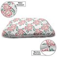 thumbnail image 3 of Floral Pet Bed, Delicate Pastel Color Spring Flower Peonies Plain Background, Chew Resistant Pad for Dogs and Cats Cushion with Removable Cover, 24" x 39", Coral Teal, by Ambesonne, 3 of 4