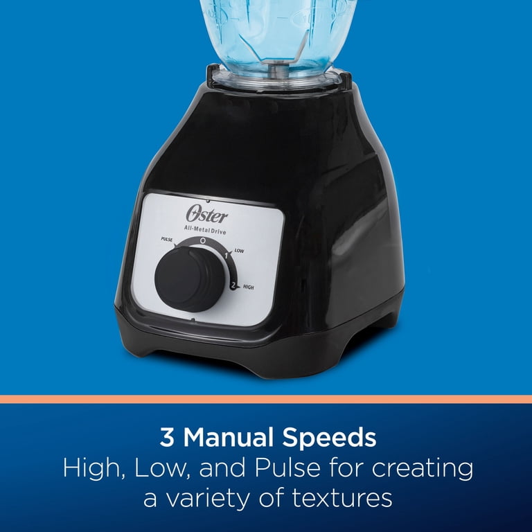 Oster, Classic 3-Speed Blender, 700W, Black, 6-Cup BPA-Free Jar