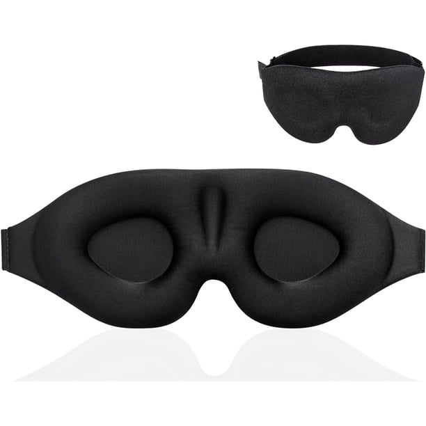 Máscara para dormir 3D con correa ajustable que bloquea la luz, para hombres, mujeres y niños, tela transpirable que bloquea la luz y no genera presión, antifaz de viaje con diseño para dormir de