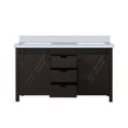 thumbnail image 4 of Marsyas 60 in W x 22 in D Brown Double Bath Vanity and Cultured Marble Countertop, 4 of 6