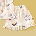 thumbnail image 4 of Gubotare Baby Girl Outfit Toddler Baby Girl Clothes Short Sleeve T-Shirt Top + Shorts Outfits 2Pcs Set 6 9 12 18 24 Months 2T 3T 4T 5T (Sky Blue,9-10 Years), 4 of 4