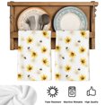 thumbnail image 5 of Yellow Flowers Kitchen Towels Set of 1, Spring Floral Elegant Pastoral Watercolor Absorbent Dish Towels for Kitchen, Microfiber Hand Towel, Quick Drying Tea Towel for Cleaning Decorative Dishcloths, 5 of 7