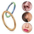 thumbnail image 4 of Shisuyan 10Pcs Nose Rings Hoops For Women Stainless Steel Assorted Color Fashionable Jewelry, 4 of 8