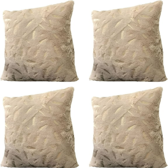 LAMIRO Throw Pillows Set of 4,Bohemian Farmhouse Home Decoration for Living Room Sofa,Car Decoration 18x18Inch (White)