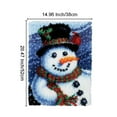 thumbnail image 4 of pitrice Christmas Latch Hook Kit DIY Rug Making Kit Snowman Carpet Embroidery Snowman 52x38cm, 4 of 4