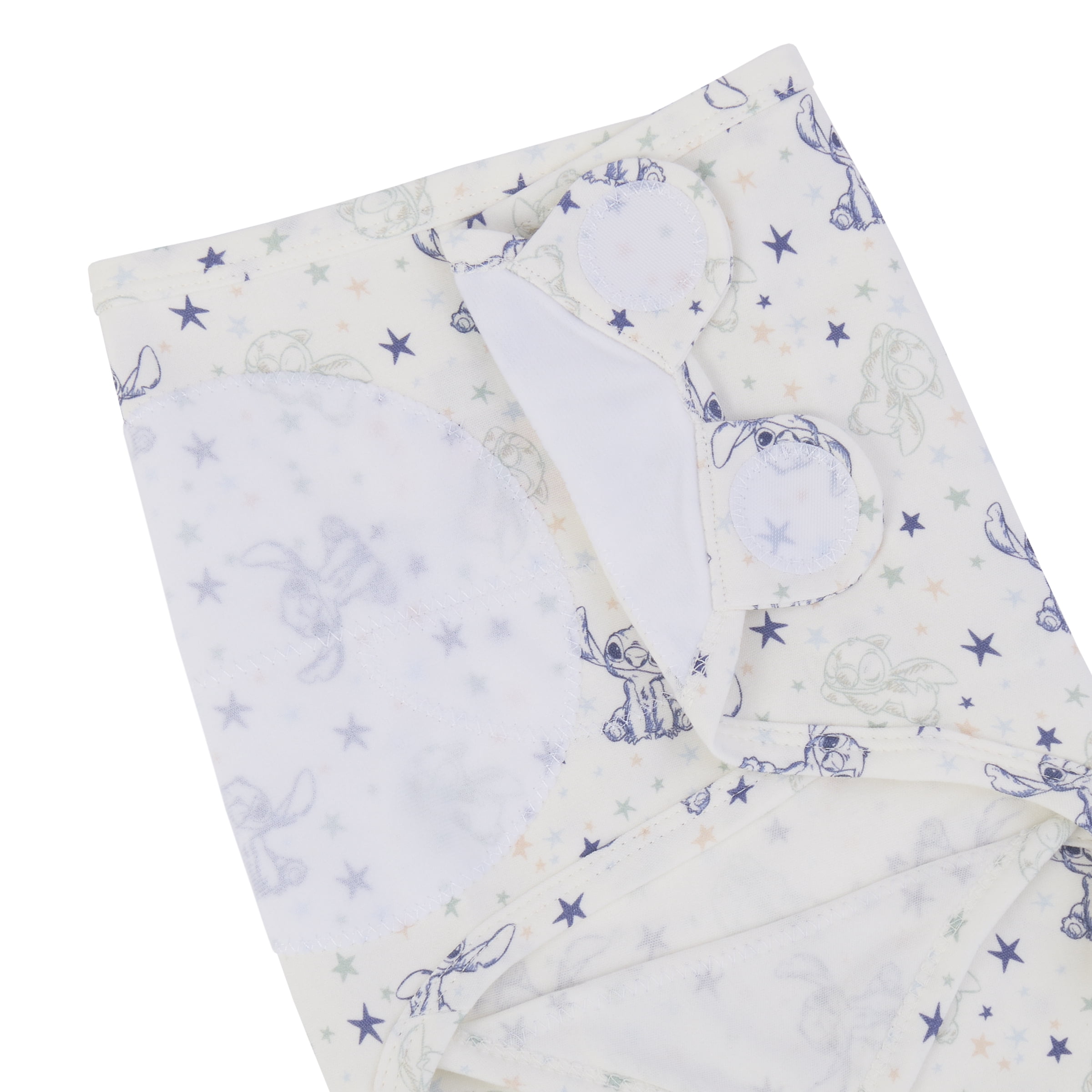 Disney Stitch Adjustable Swaddle Wrap, Blue, infant Boy, Cotton