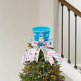 thumbnail image 4 of Christmas Tree Topper Hat, Candy Cane Xmas Tree Toppers Large Hat with Bow and Ribbon, Christmas Tree Ornaments for Christmas Holiday, 4 of 7